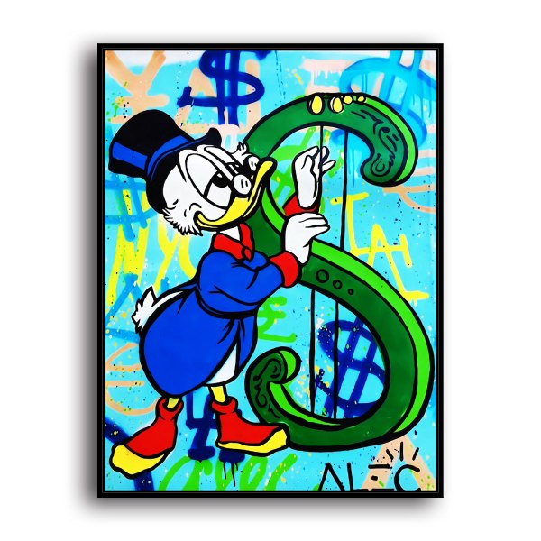 Scrooge McDuck HD Canvas Print Home Decor Paintings Wall Art Pictures