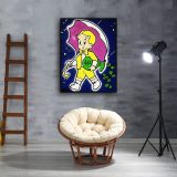 Young master playing umbrella HD Canvas Print Home Decor Paintings Wall Art Pictures