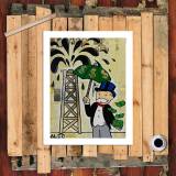 Master of umbrella HD Canvas Print Home Decor Paintings Wall Art Pictures