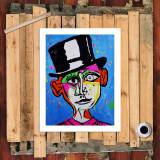 Abstract high hat HD Canvas Print Home Decor Paintings Wall Art Pictures