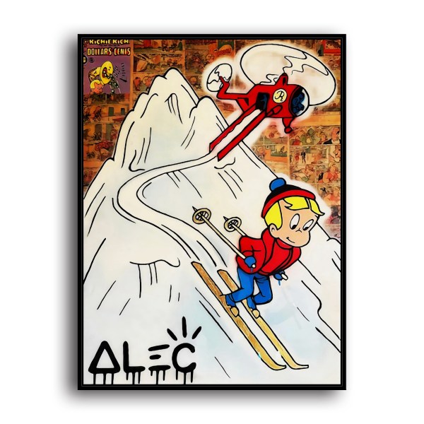 Skiing young master HD Canvas Print Home Decor Paintings Wall Art Pictures