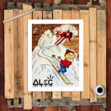 Skiing young master HD Canvas Print Home Decor Paintings Wall Art Pictures