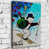 Master is skiing HD Canvas Print Home Decor Paintings Wall Art Pictures