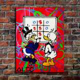 Scrooge McDuck HD Canvas Print Home Decor Paintings Wall Art Pictures