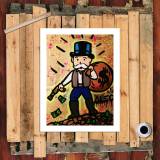 Hardworking rich man HD Canvas Print Home Decor Paintings Wall Art Pictures