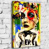 Beautiful woman abstract HD Canvas Print Home Decor Paintings Wall Art Pictures