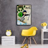 Rich people on skis HD Canvas Print Home Decor Paintings Wall Art Pictures