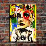 Beautiful woman abstract HD Canvas Print Home Decor Paintings Wall Art Pictures