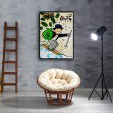 Rich people on skis HD Canvas Print Home Decor Paintings Wall Art Pictures