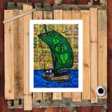 Little master is sailing HD Canvas Print Home Decor Paintings Wall Art Pictures