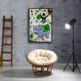 Rich man on elephant HD Canvas Print Home Decor Paintings Wall Art Pictures