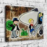 Rich people on the plane HD Canvas Print Home Decor Paintings Wall Art Pictures