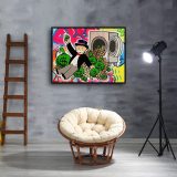 Money in the washing machine HD Canvas Print Home Decor Paintings Wall Art Pictures