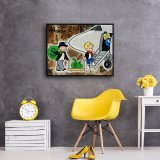 Rich people on the plane HD Canvas Print Home Decor Paintings Wall Art Pictures