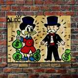 Scrooge McDuck And The Rich HD Canvas Print Home Decor Paintings Wall Art Pictures