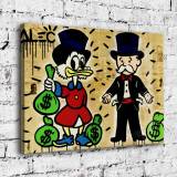 Scrooge McDuck And The Rich HD Canvas Print Home Decor Paintings Wall Art Pictures