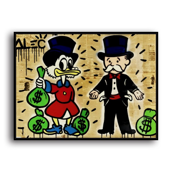 Scrooge McDuck And The Rich HD Canvas Print Home Decor Paintings Wall Art Pictures