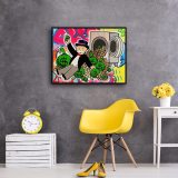 Money in the washing machine HD Canvas Print Home Decor Paintings Wall Art Pictures