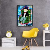 Rich man sitting on a chair HD Canvas Print Home Decor Paintings Wall Art Pictures