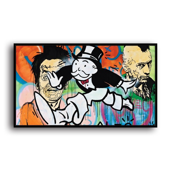 Abstract character with rich man HD Canvas Print Home Decor Paintings Wall Art Pictures