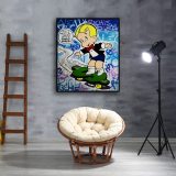 Little master is skateboarding HD Canvas Print Home Decor Paintings Wall Art Pictures