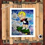 Little master is skateboarding HD Canvas Print Home Decor Paintings Wall Art Pictures