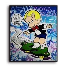 Little master is skateboarding HD Canvas Print Home Decor Paintings Wall Art Pictures