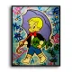 Little master walking in the rain HD Canvas Print Home Decor Paintings Wall Art Pictures