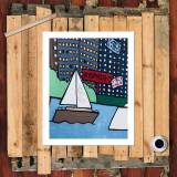 Sailboat HD Canvas Print Home Decor Paintings Wall Art Pictures