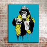 Monkey HD Canvas Print Home Decor Paintings Wall Art Pictures