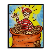 Gold coin heap HD Canvas Print Home Decor Paintings Wall Art Pictures