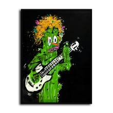 Green guitarist HD Canvas Print Home Decor Paintings Wall Art Pictures