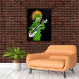 Green guitarist HD Canvas Print Home Decor Paintings Wall Art Pictures