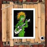 Green guitarist HD Canvas Print Home Decor Paintings Wall Art Pictures