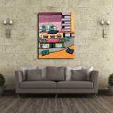 Seaside villa HD Canvas Print Home Decor Paintings Wall Art Pictures