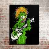 Green guitarist HD Canvas Print Home Decor Paintings Wall Art Pictures