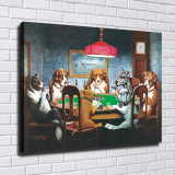 Dog Playing cards HD Canvas Print Home Decor Paintings Wall Art Pictures Christmas Gift