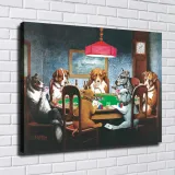 Dog Playing cards HD Canvas Print Home Decor Paintings Wall Art Pictures Christmas Gift