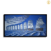 Rob Gonsalves Sun Sets Sail HD Canvas Print Home Decor Paintings Wall Art Pictures-RG100010