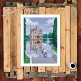 Making Waves by Rob Gonsalves HD Canvas Print Home Decor Paintings Wall Art Pictures - RG100013