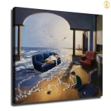 Making Waves by Rob Gonsalves HD Canvas Print Home Decor Paintings Wall Art Pictures - RG100025