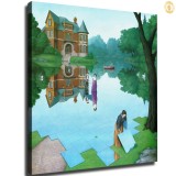 Still Waters  by Rob Gonsalves HD Canvas Print Home Decor Paintings Wall Art Pictures