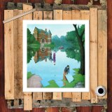 Still Waters  by Rob Gonsalves HD Canvas Print Home Decor Paintings Wall Art Pictures