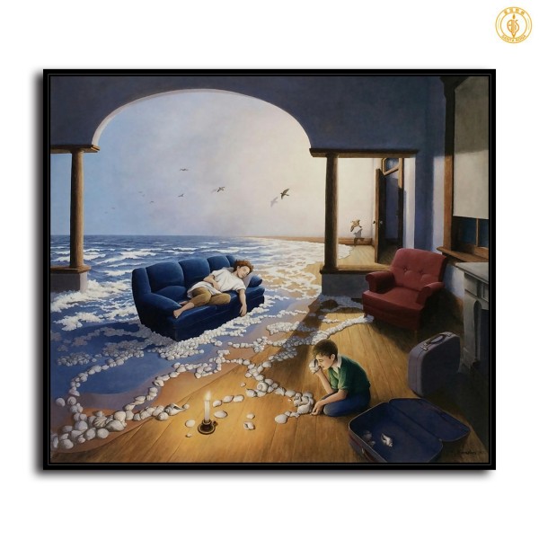 Making Waves by Rob Gonsalves HD Canvas Print Home Decor Paintings Wall Art Pictures - RG100025