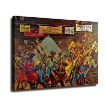 Ugar Shack Ernie Barnes HD Canvas Print Home Decor Paintings Wall Art Pictures