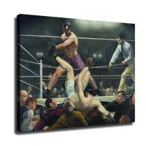 Bellows George Dempsey and Firpo 1924 HD Canvas Print Home Decor Paintings Wall Art Pictures RG100064