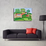 Tarsila do Amaral  Paisagem Casas   HD Canvas Print Home Decor Paintings Wall Art Pictures