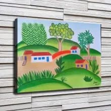 Tarsila do Amaral  Paisagem Casas   HD Canvas Print Home Decor Paintings Wall Art Pictures