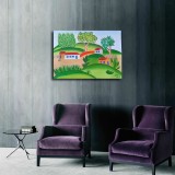 Tarsila do Amaral  Paisagem Casas   HD Canvas Print Home Decor Paintings Wall Art Pictures