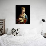 The Lady with an Ermine HD Canvas Print Home Decor Paintings Wall Art Pictures